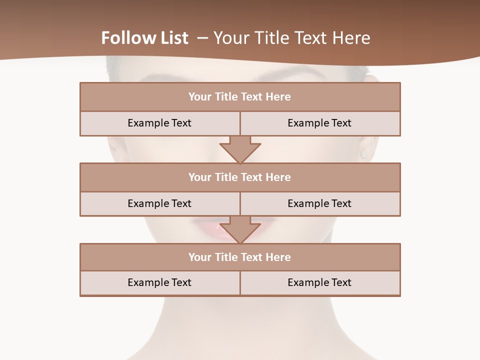 Lipstick Caucasian Teenager PowerPoint Template