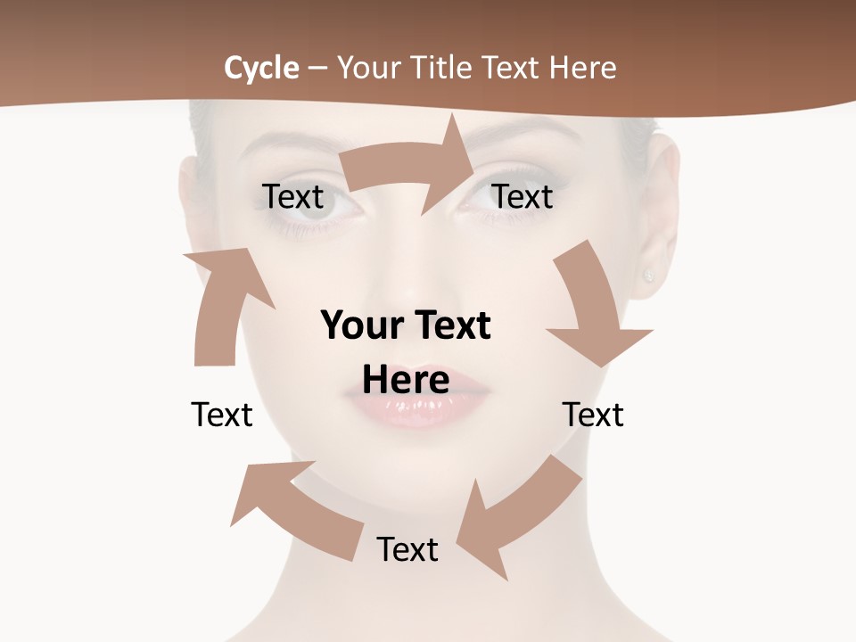 Lipstick Caucasian Teenager PowerPoint Template