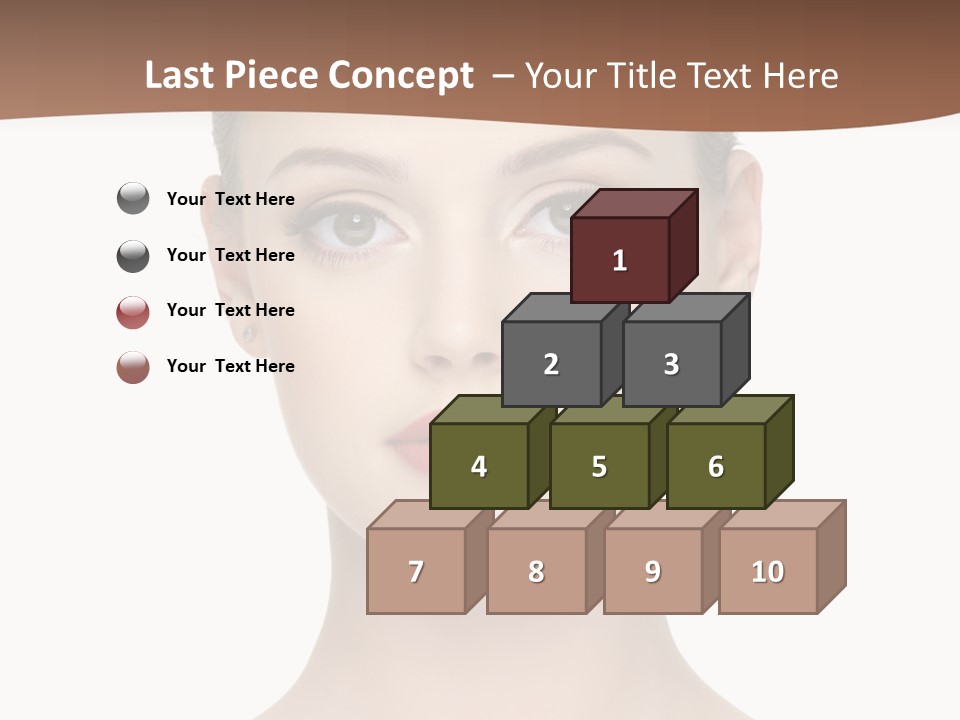 Lipstick Caucasian Teenager PowerPoint Template