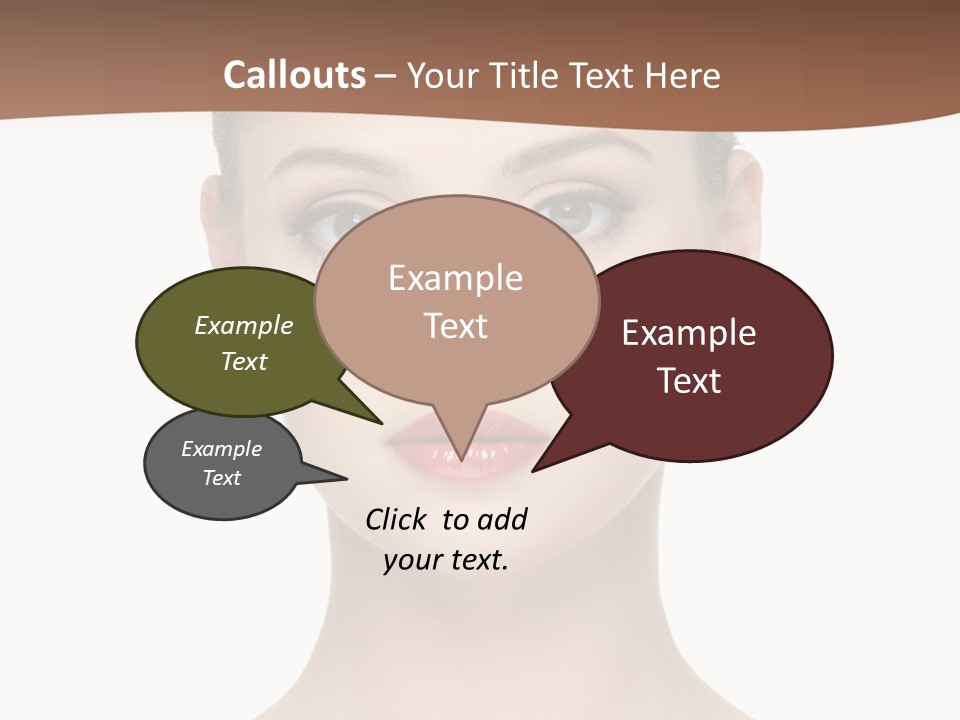 Lipstick Caucasian Teenager PowerPoint Template