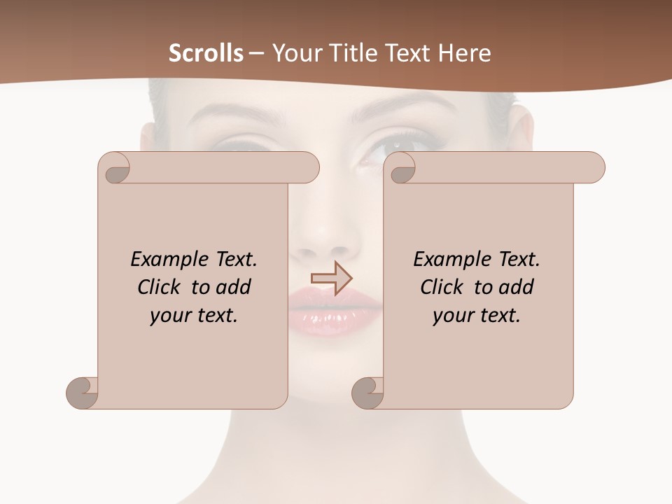 Lipstick Caucasian Teenager PowerPoint Template