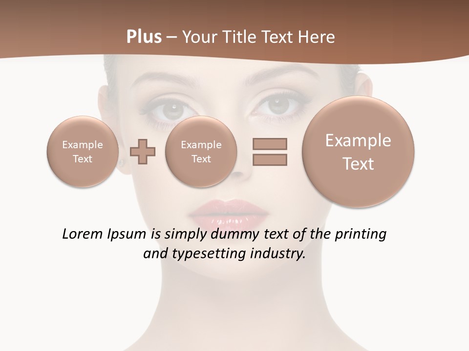 Lipstick Caucasian Teenager PowerPoint Template