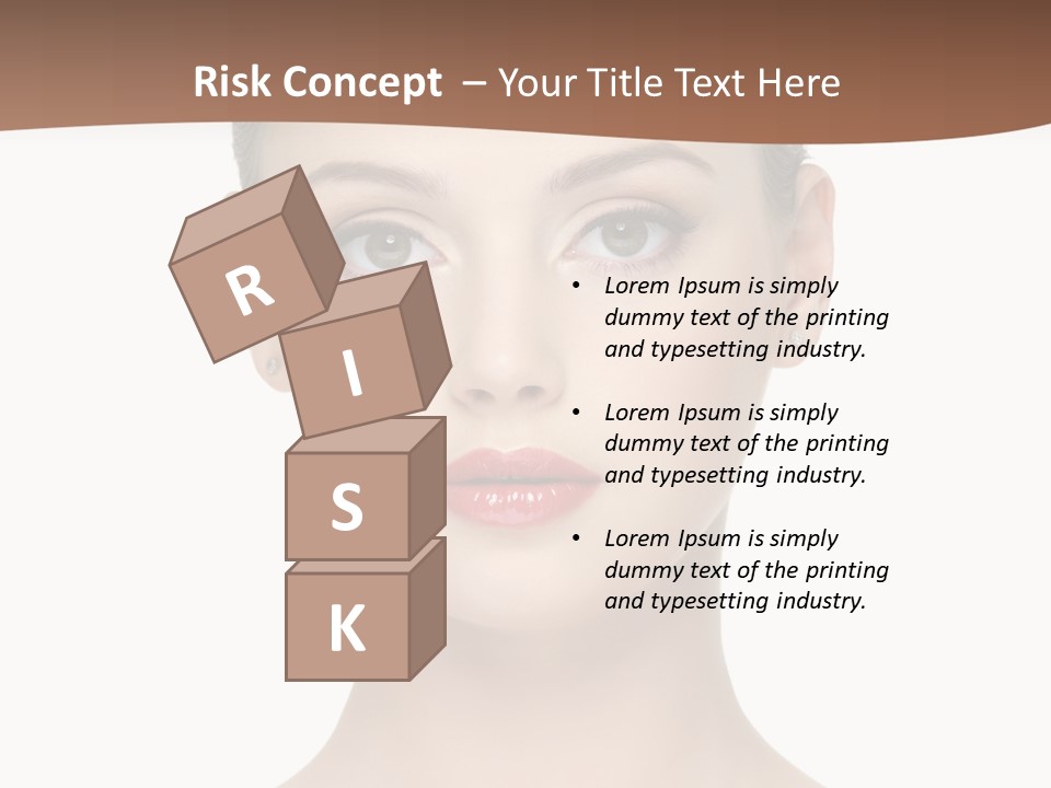 Lipstick Caucasian Teenager PowerPoint Template
