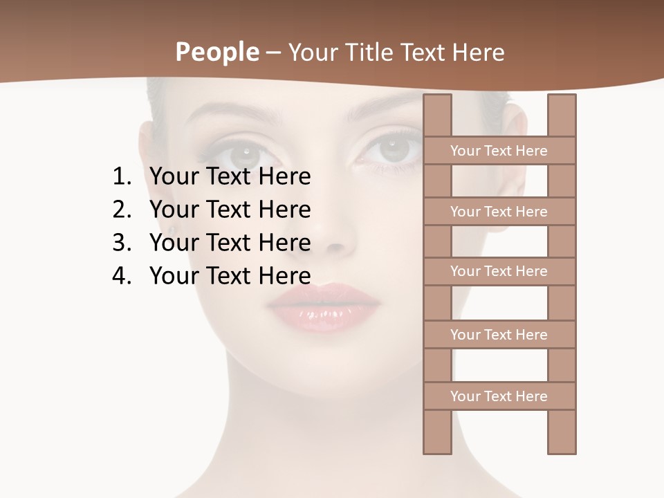 Lipstick Caucasian Teenager PowerPoint Template