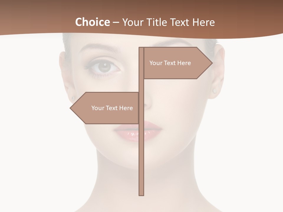 Lipstick Caucasian Teenager PowerPoint Template