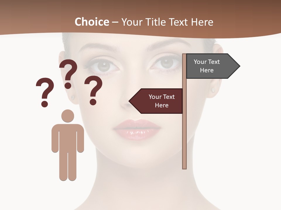 Lipstick Caucasian Teenager PowerPoint Template