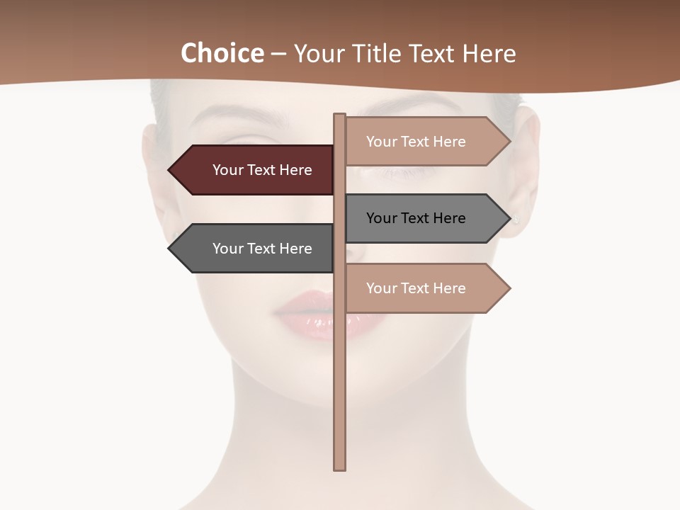 Lipstick Caucasian Teenager PowerPoint Template