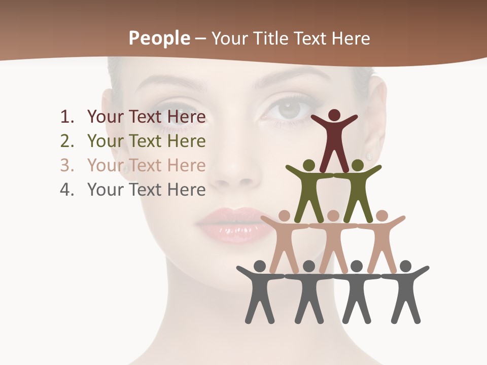 Lipstick Caucasian Teenager PowerPoint Template