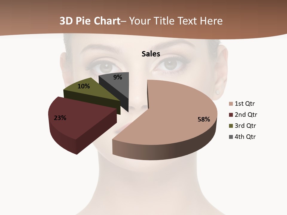 Lipstick Caucasian Teenager PowerPoint Template