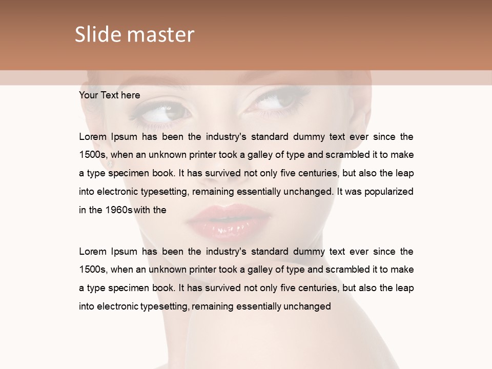 Caucasian Beautiful Make Up PowerPoint Template