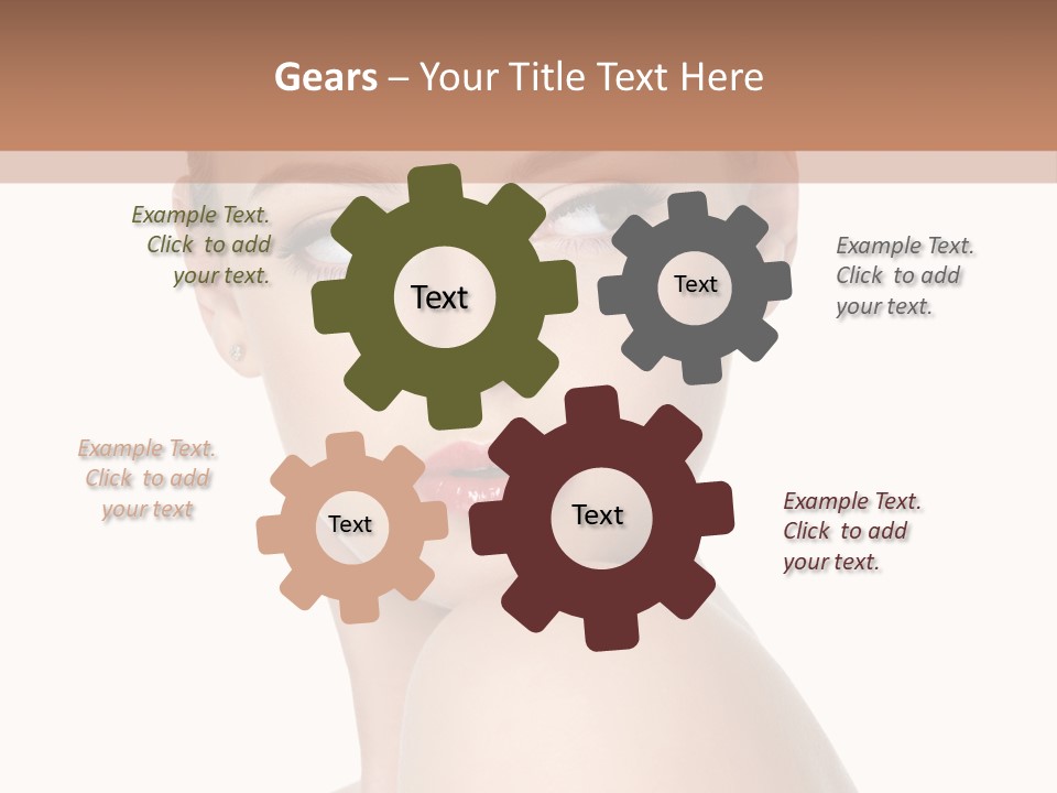 Caucasian Beautiful Make Up PowerPoint Template