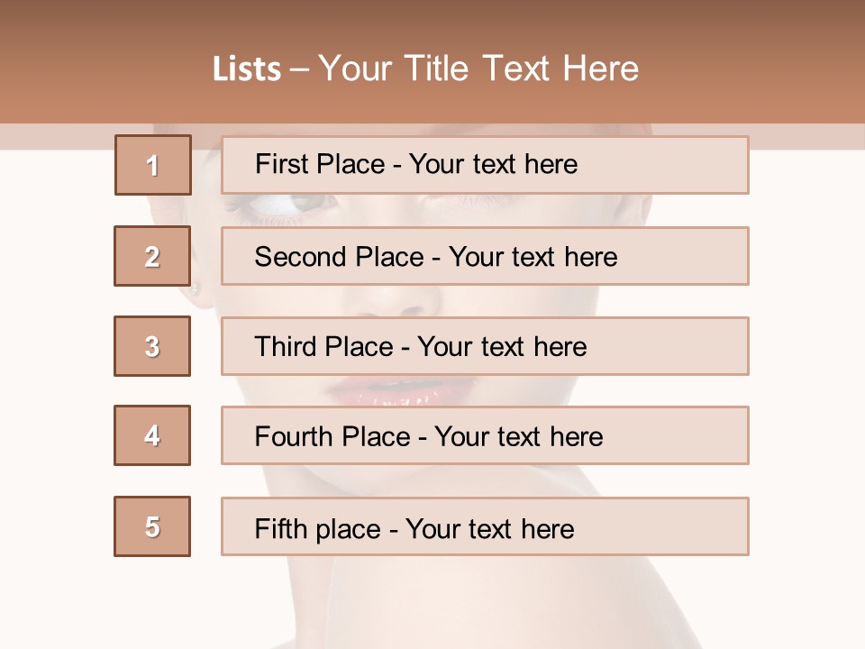 Caucasian Beautiful Make Up PowerPoint Template