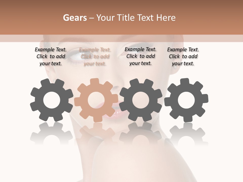 Caucasian Beautiful Make Up PowerPoint Template