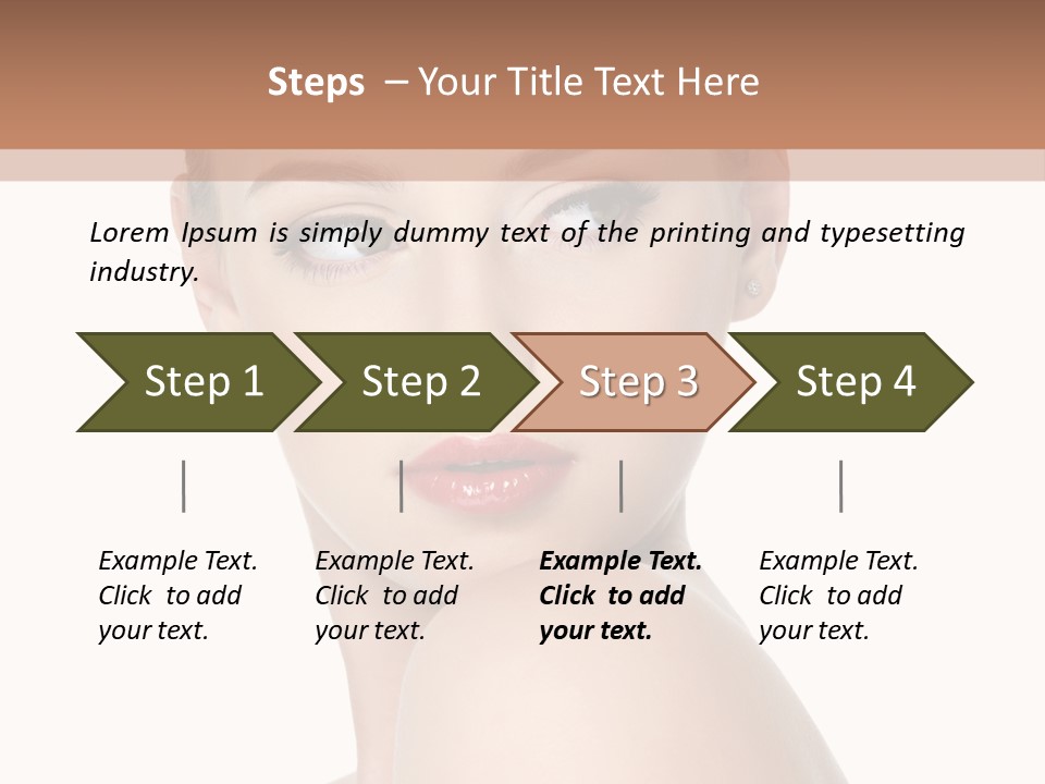 Caucasian Beautiful Make Up PowerPoint Template