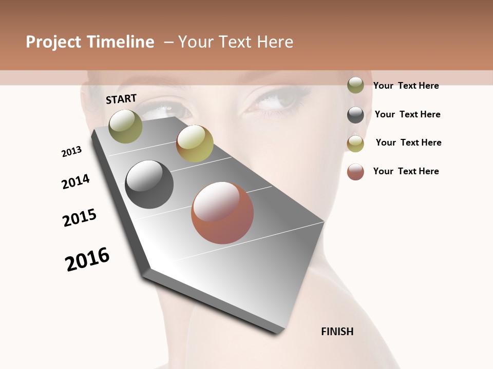 Caucasian Beautiful Make Up PowerPoint Template