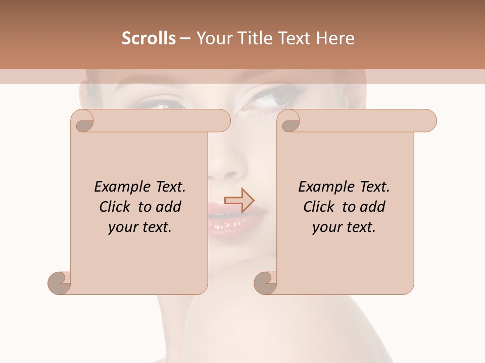Caucasian Beautiful Make Up PowerPoint Template
