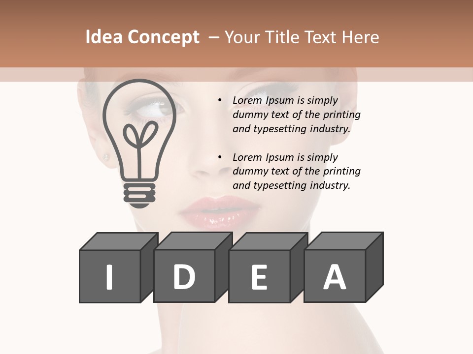 Caucasian Beautiful Make Up PowerPoint Template