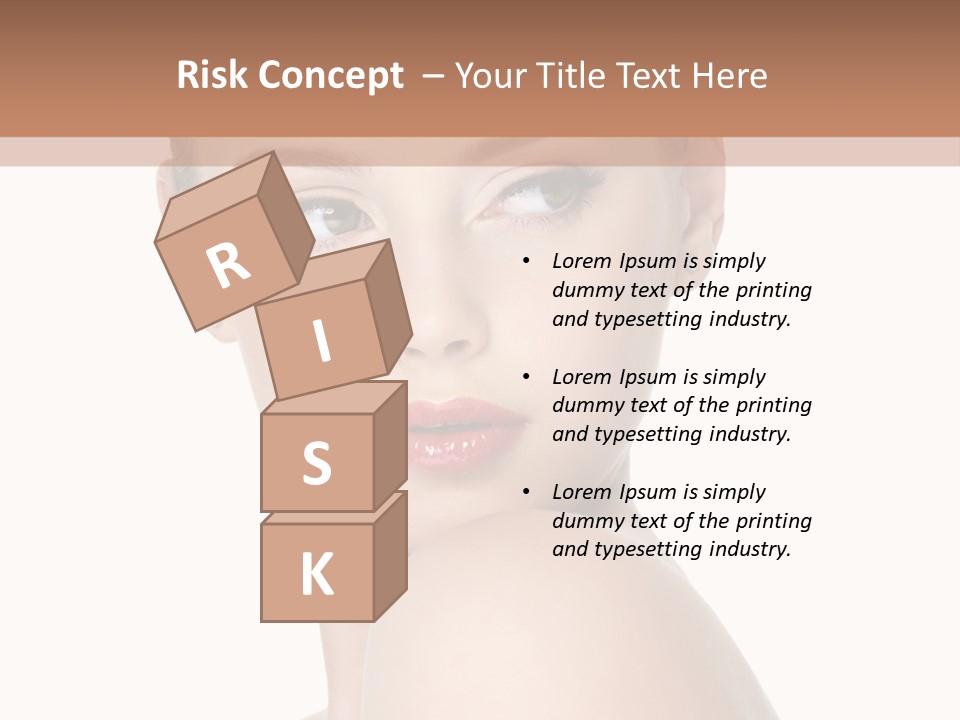 Caucasian Beautiful Make Up PowerPoint Template