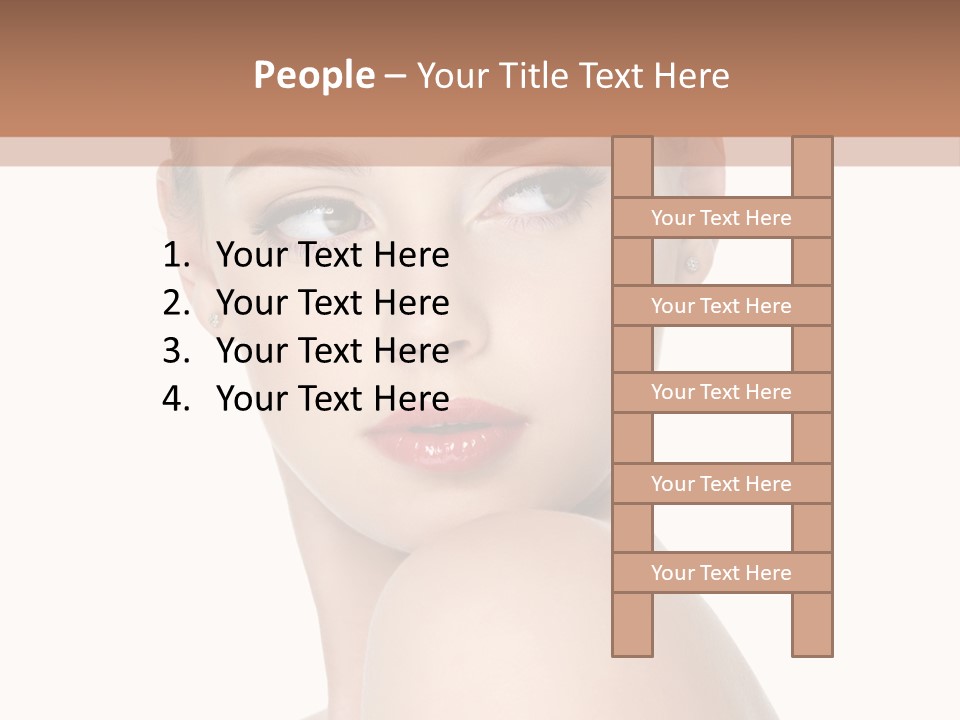 Caucasian Beautiful Make Up PowerPoint Template
