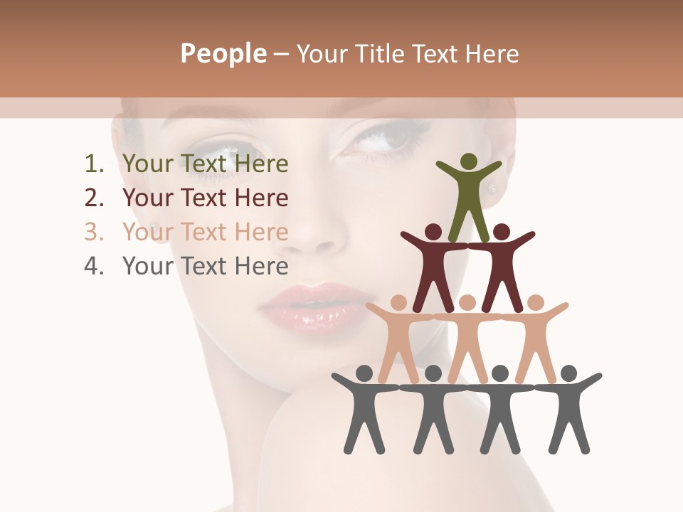 Caucasian Beautiful Make Up PowerPoint Template