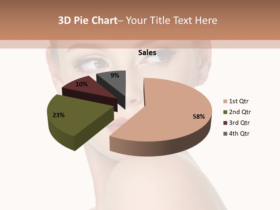 Caucasian Beautiful Make Up PowerPoint Template