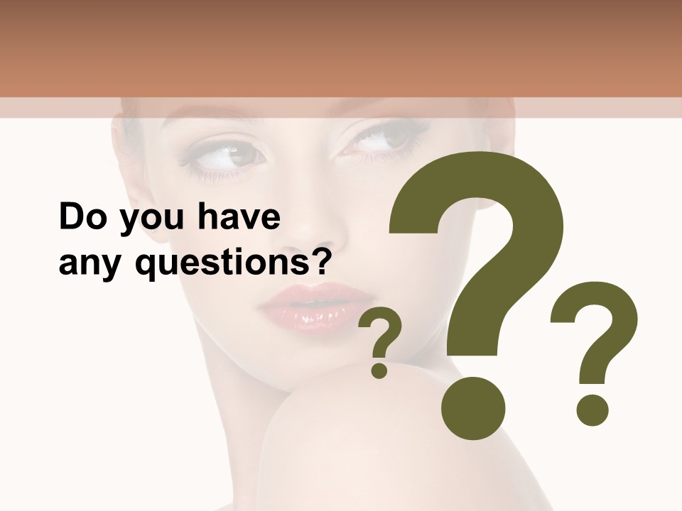 Caucasian Beautiful Make Up PowerPoint Template