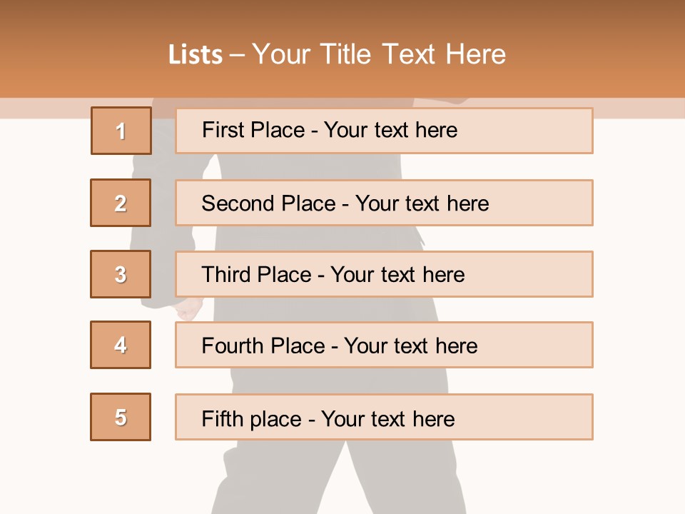 Modern Businessman Elegant Full Length Portrait PowerPoint Template
