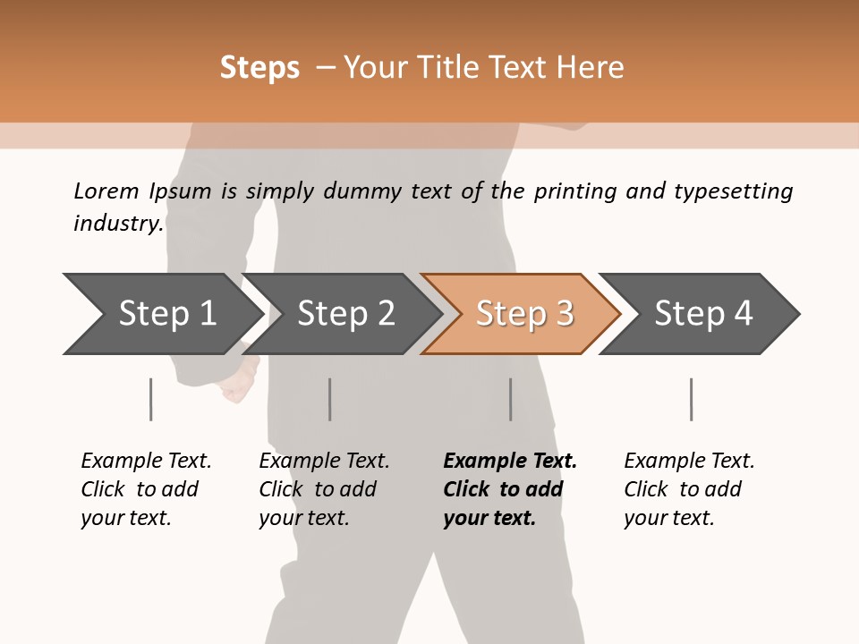 Modern Businessman Elegant Full Length Portrait PowerPoint Template