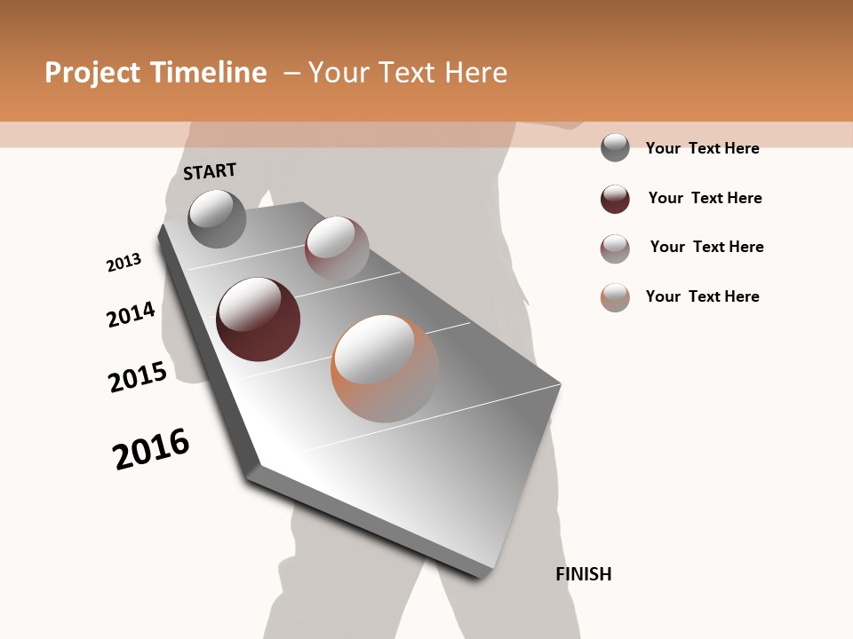 Modern Businessman Elegant Full Length Portrait PowerPoint Template