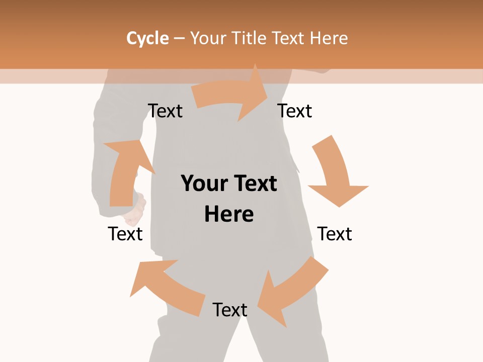 Modern Businessman Elegant Full Length Portrait PowerPoint Template