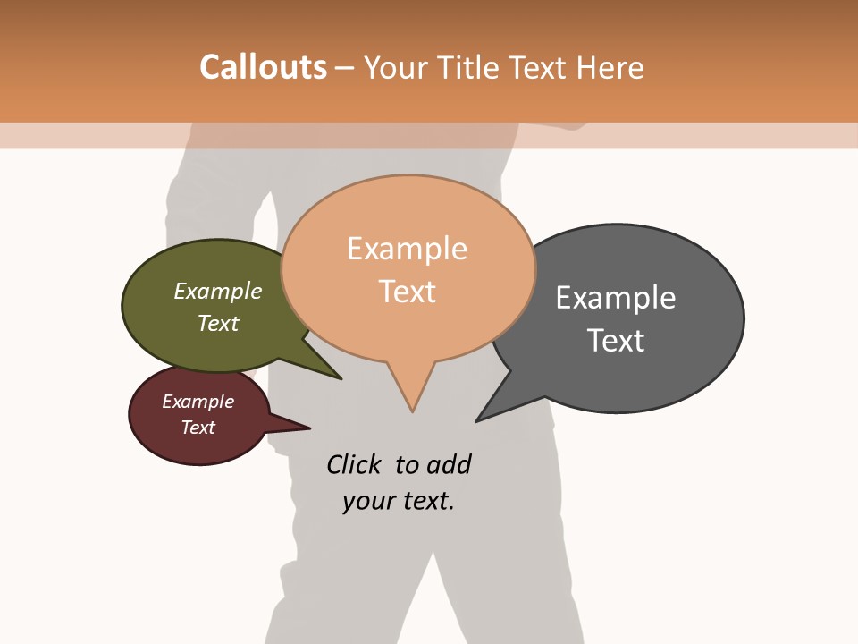 Modern Businessman Elegant Full Length Portrait PowerPoint Template