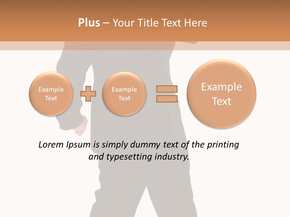 Modern Businessman Elegant Full Length Portrait PowerPoint Template