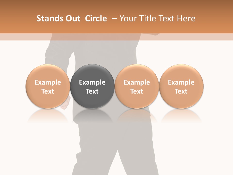 Modern Businessman Elegant Full Length Portrait PowerPoint Template