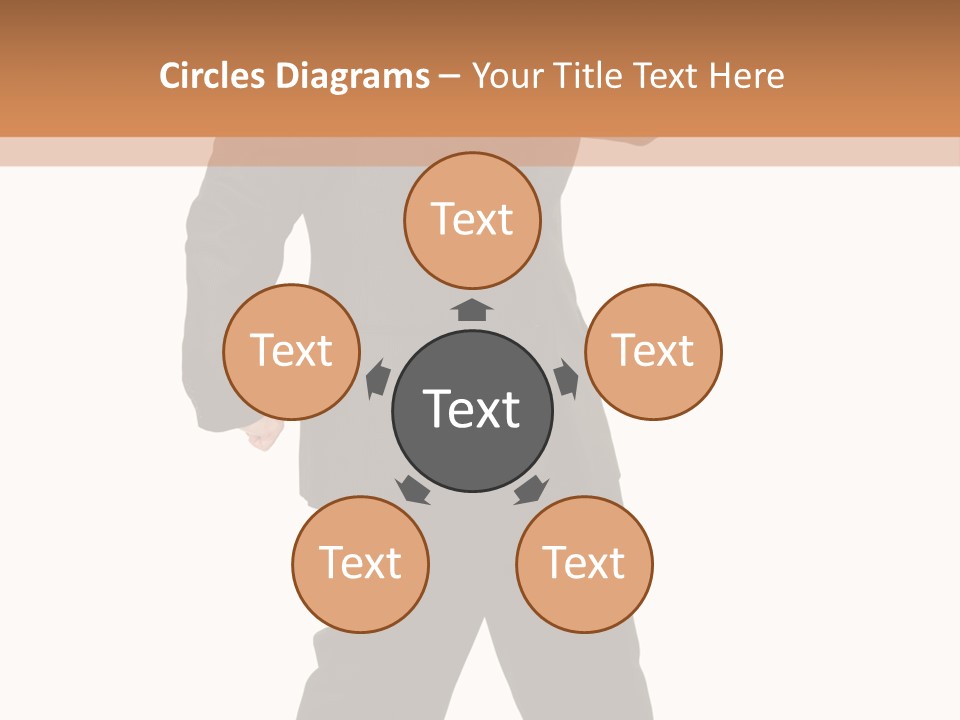 Modern Businessman Elegant Full Length Portrait PowerPoint Template