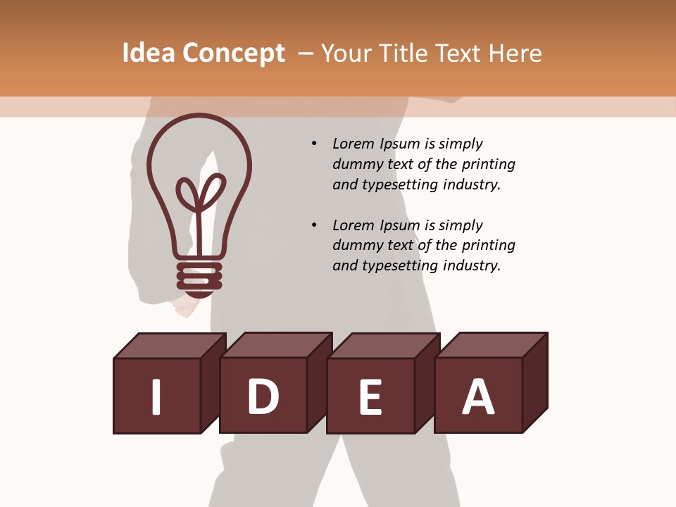 Modern Businessman Elegant Full Length Portrait PowerPoint Template