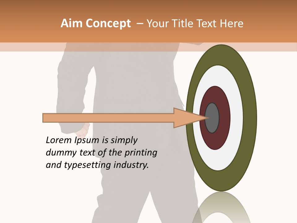 Modern Businessman Elegant Full Length Portrait PowerPoint Template