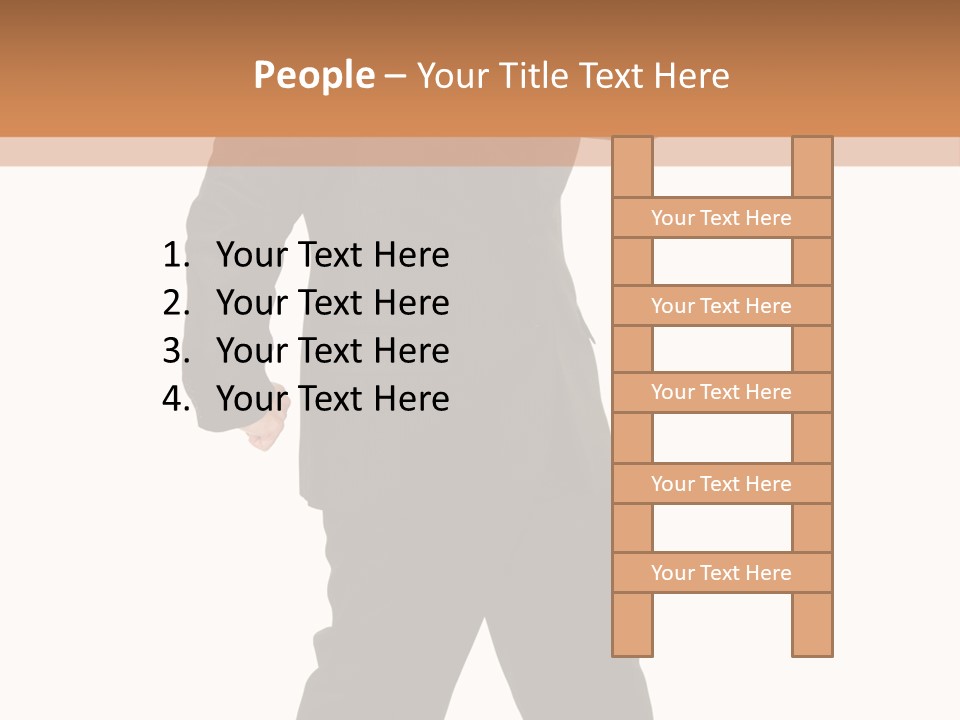 Modern Businessman Elegant Full Length Portrait PowerPoint Template