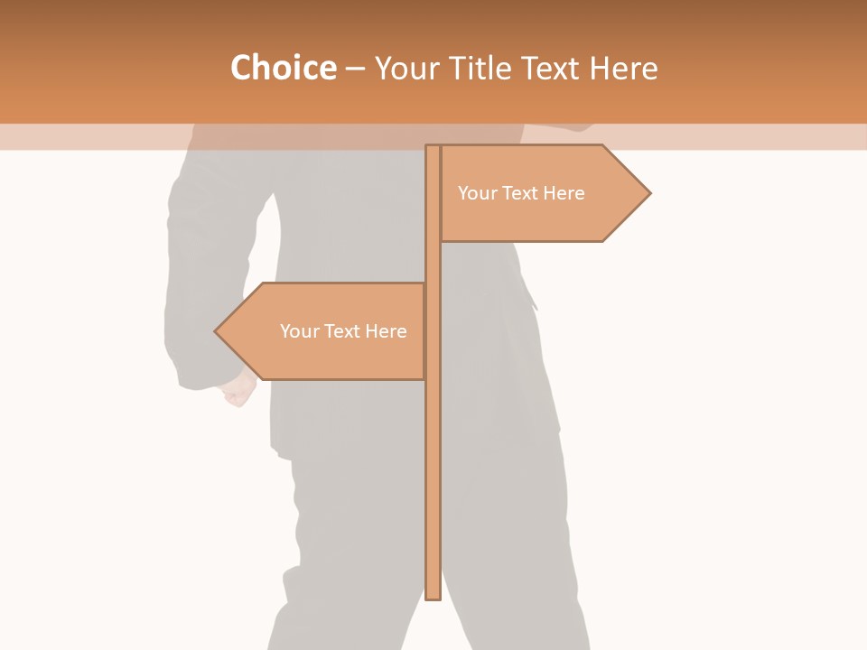 Modern Businessman Elegant Full Length Portrait PowerPoint Template
