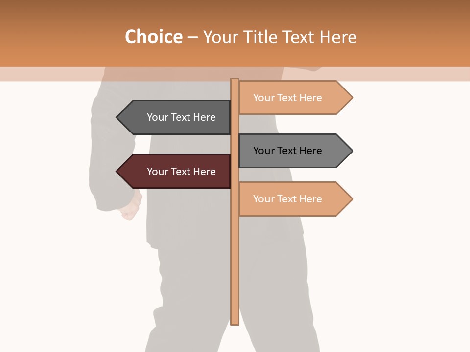 Modern Businessman Elegant Full Length Portrait PowerPoint Template