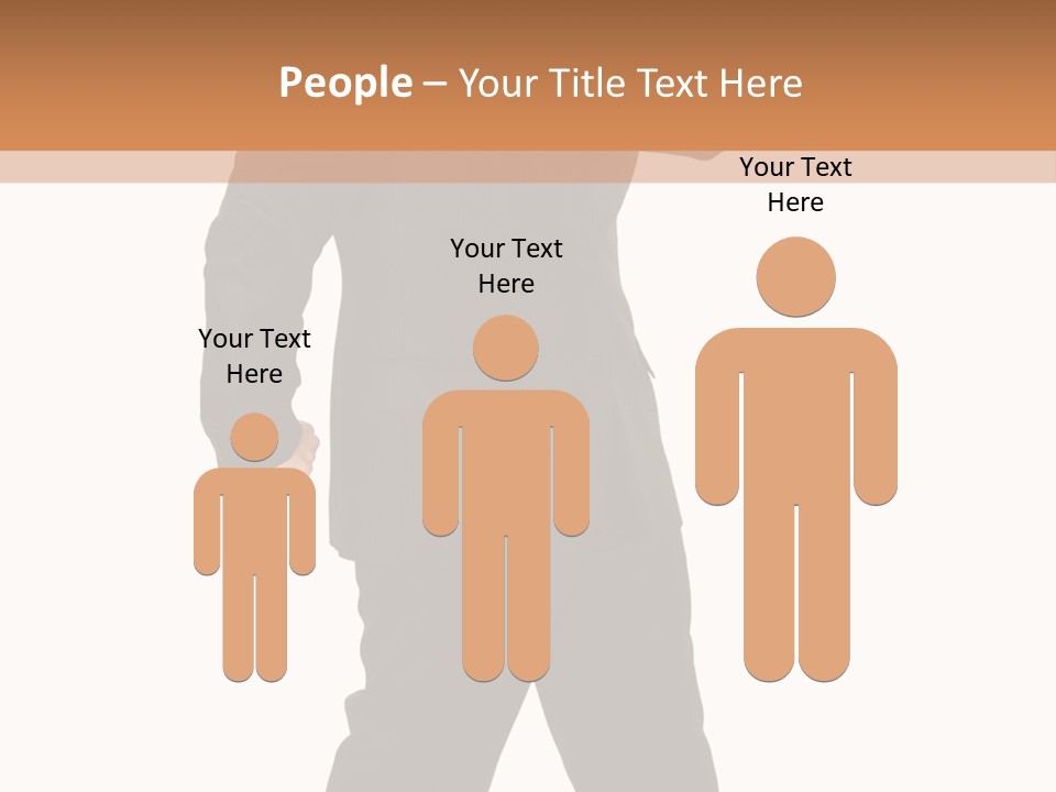 Modern Businessman Elegant Full Length Portrait PowerPoint Template