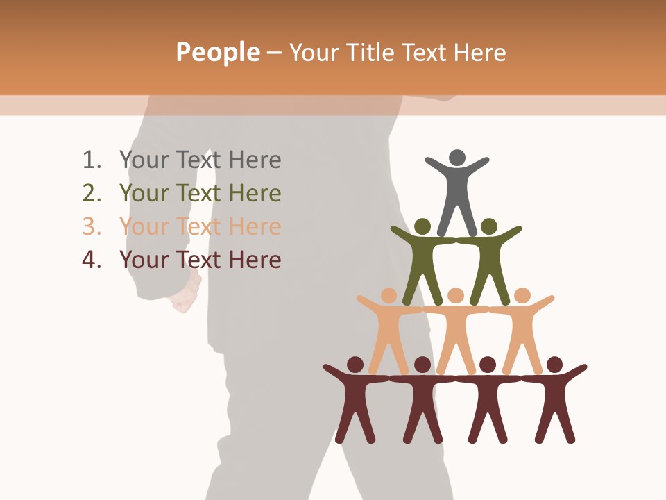 Modern Businessman Elegant Full Length Portrait PowerPoint Template