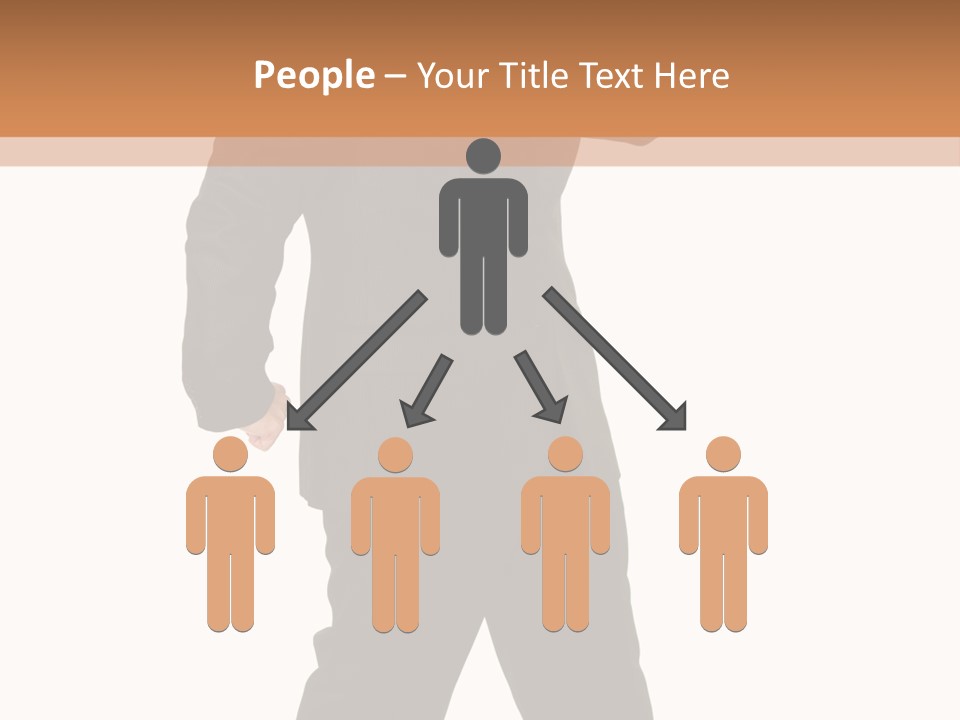 Modern Businessman Elegant Full Length Portrait PowerPoint Template