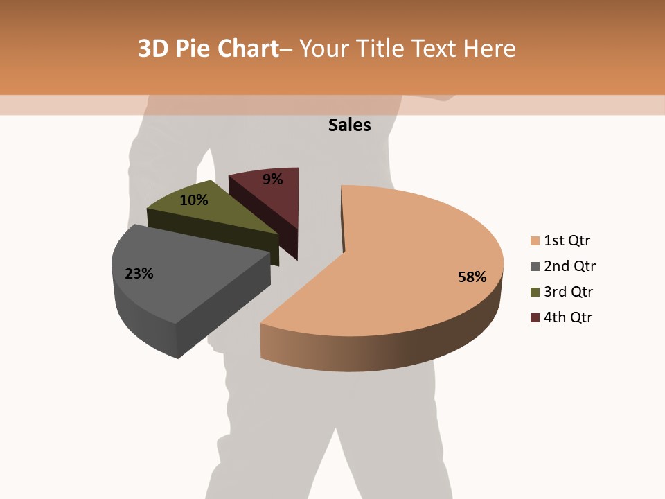 Modern Businessman Elegant Full Length Portrait PowerPoint Template