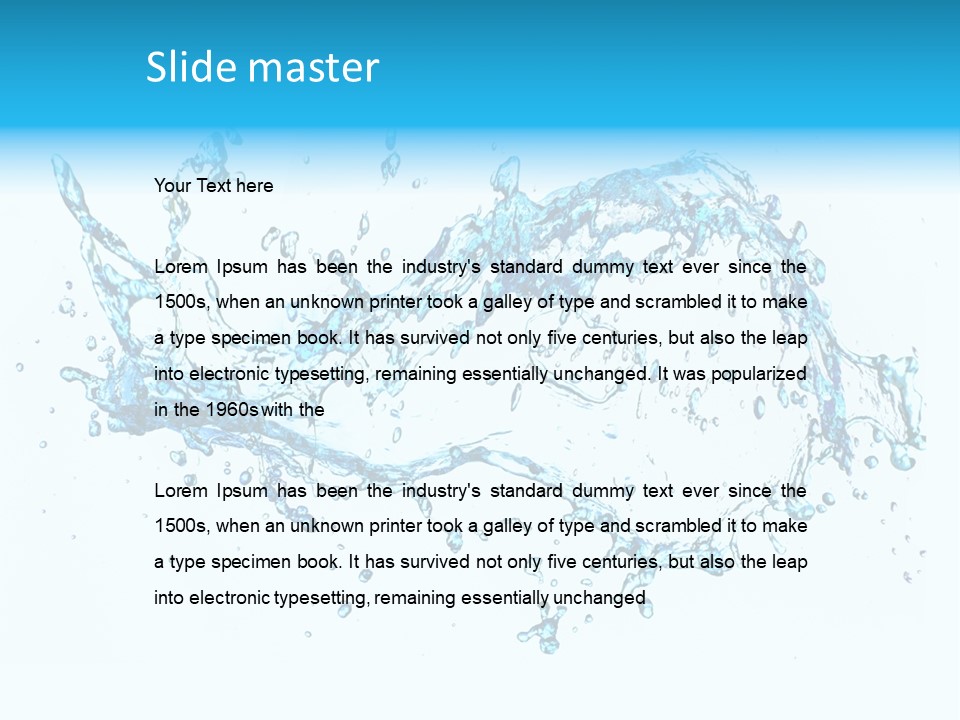 Background Droplet Flowing PowerPoint Template