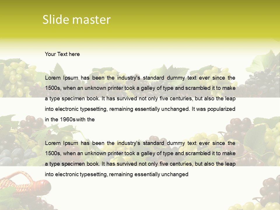 Background Green Leaves PowerPoint Template