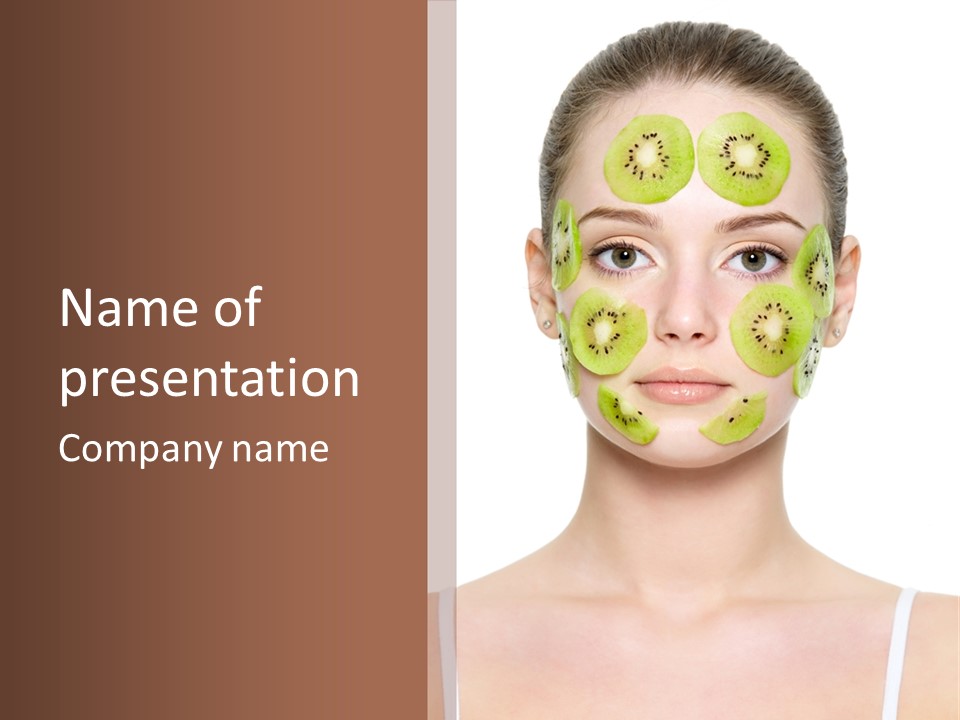 Woman Beauty Treatment Facial PowerPoint Template