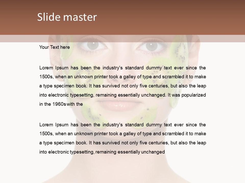 Woman Beauty Treatment Facial PowerPoint Template