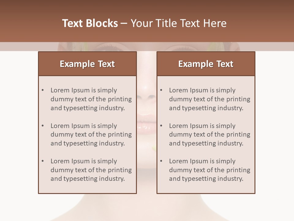 Woman Beauty Treatment Facial PowerPoint Template