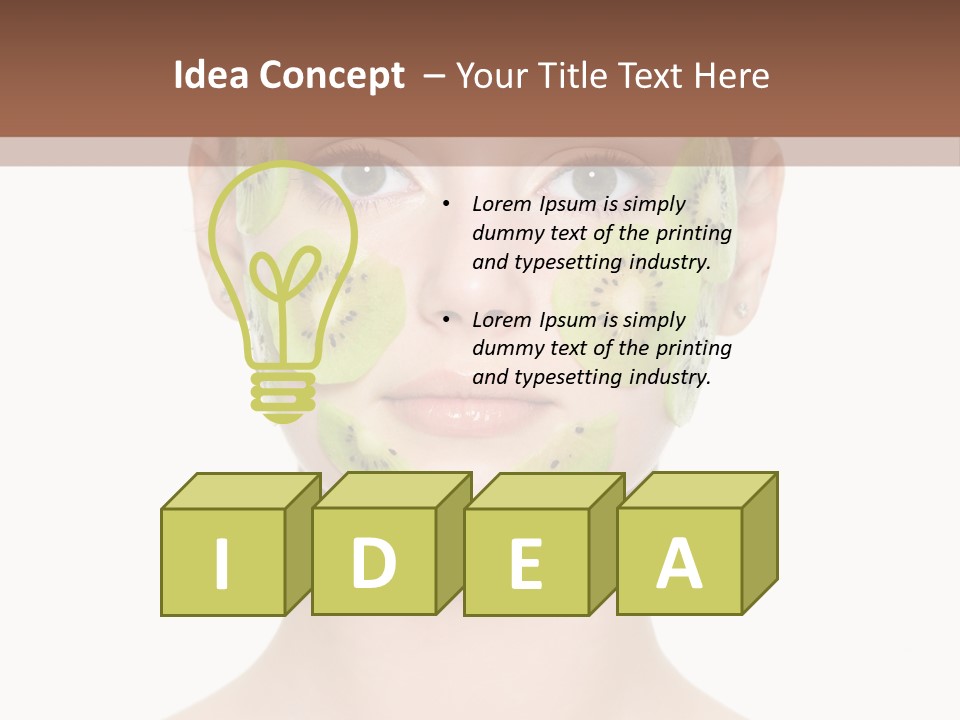 Woman Beauty Treatment Facial PowerPoint Template