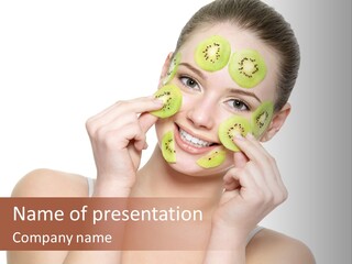 Female Wellness Smile PowerPoint Template